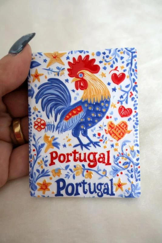 Íman cerâmica / Souvenir Portugal - Azulejo Decorativo Galo – photo 3
